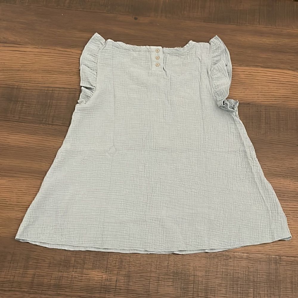 Pol Woven Blouse with round raw-edge neckline, ruffle detailing on the armhole - Picture 4 of 12